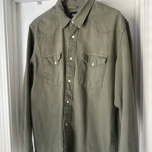 Zara Olive Green Shirt